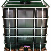 Cuve citerne noire palette bois 1000 Litres récupération eau pluie