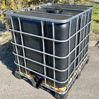 Cuve citerne noire palette plastique 1000 Litres récupération eau pluie