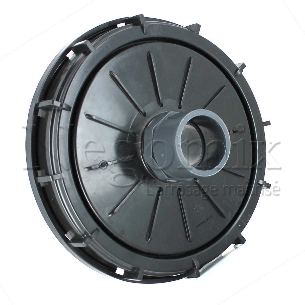 Couvercle 220 mm avec prise PVC 50/63 pour cuve de récupération eau pluie 1000 litres