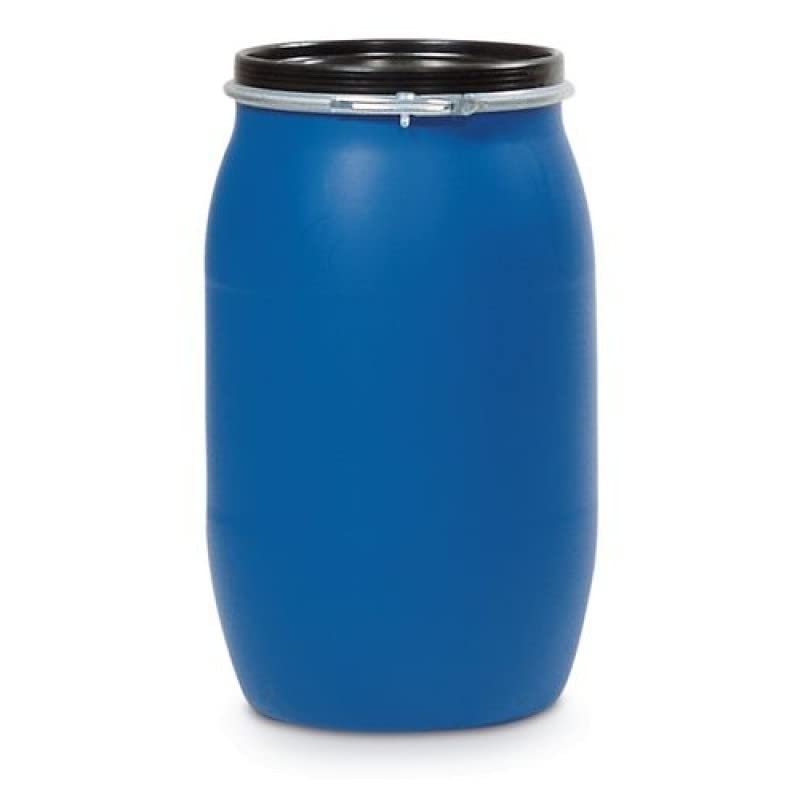 NEGOMIX Fut Bidon 220 litres Bleu à Ouverture Totale couvercle amovible neuf alimentaire