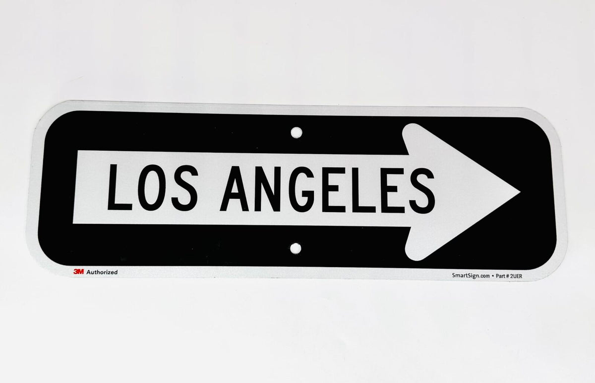 Road Sign Los Angeles USA Panneau Routier signalisation Direction Made in America Original