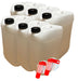 Lot de 6 Bidons Plastique 25 L avec Bouchon Hermétique DIN 61 et 2 Robinets Verseurs – PEHD