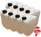 Lot de 8 Bidons Plastique 20 L avec Bouchon et 2 Robinets Verseurs