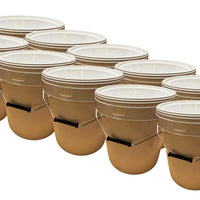 Lot de 10 x Seau Plastique 20 L litres avec Couvercle – Robuste, Étanche et Réutilisable pour Usage Domestique ou Professionnel