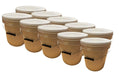Lot de 10 x Seau Plastique 20 L litres avec Couvercle – Robuste, Étanche et Réutilisable pour Usage Domestique ou Professionnel