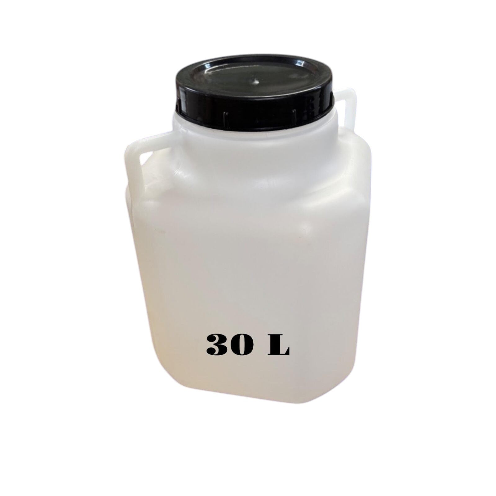 Bidon plastique 30 L — Large ouverture Ø22 cm — Stockage eau potable, huiles et liquides alimentaire