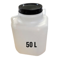 Bidon plastique 50 L avec couvercle à visser – Stockage eau, aliments secs et liquides