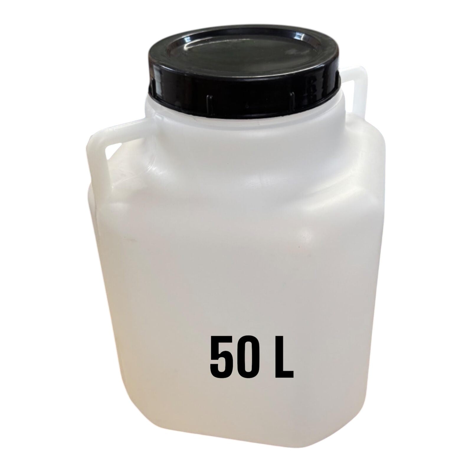 Bidon plastique 50 L avec couvercle à visser – Stockage eau, aliments secs et liquides