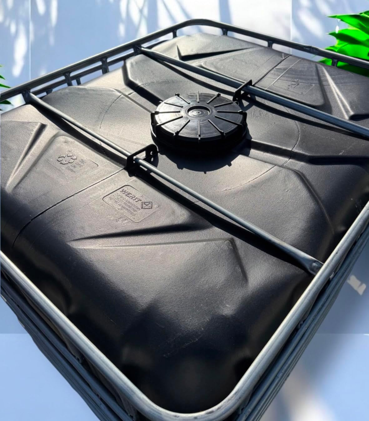 Cuve de récupération d'eau de pluie 1000 L – Poche noire anti-UV neuve – Vanne S60x6 démontable