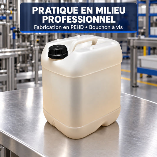 Bidon plastique 30 L usage professionnel atelier