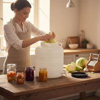 Fût alimentaire 60 L blanc pour fermentation de choucroute maison
