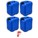 Lot de 4 bidons plastique bleus 30 L avec robinet verseur