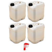 Lot de 4 bidons plastique 30 L avec robinet verseur