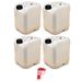 Lot de 4 bidons plastique 30 L avec robinet verseur
