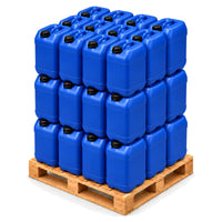Palette de 36 bidons plastique bleus 30 L