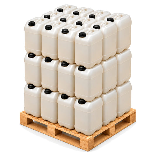 Palette de 36 bidons plastique translucides 30 L