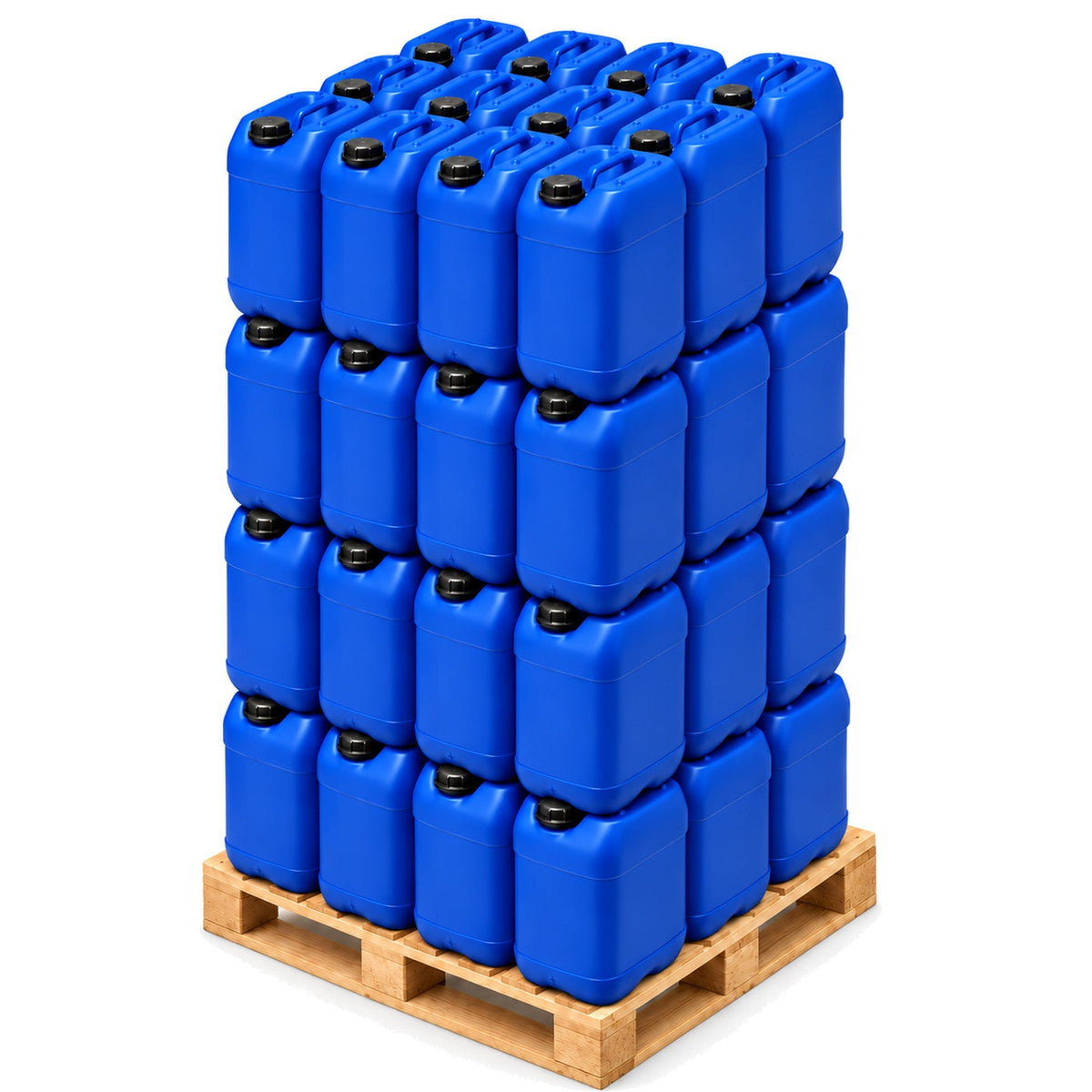Palette de 48 bidons plastique bleus 25 L