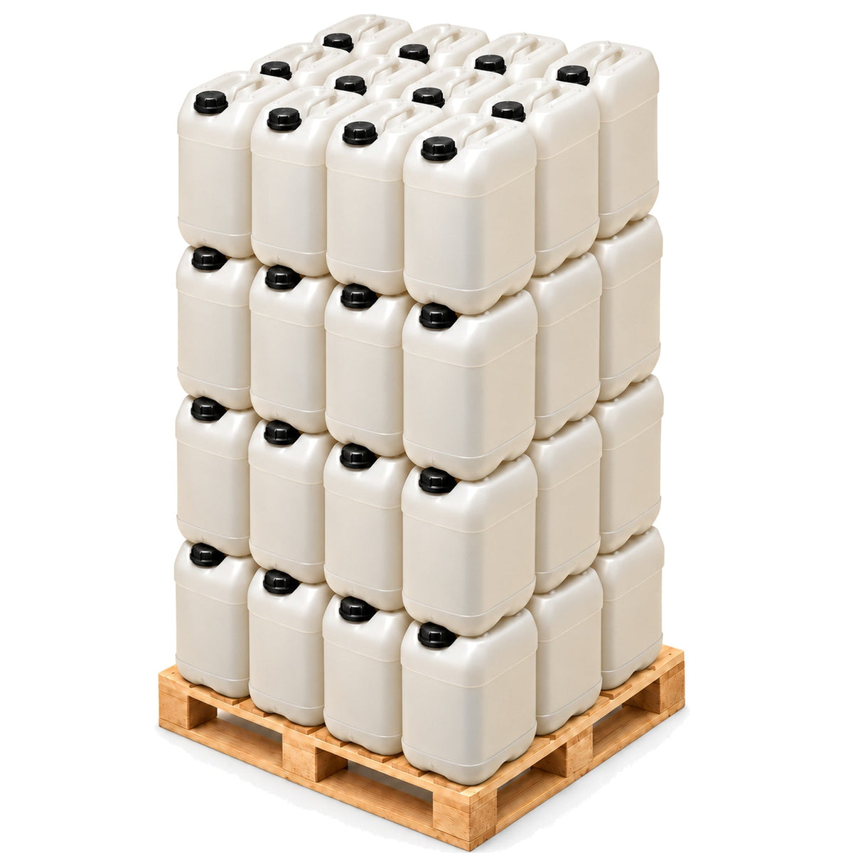 Palette de 48 bidons plastique translucides 20 L