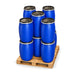 Lot de 10 fûts 120 L bleus ouverture totale – photo principale