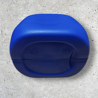 Set of 3 blue plastic 30L jerry cans by Jordan & Jordan, durable containers for secure food and chemical storage, DIN 61 compliant.