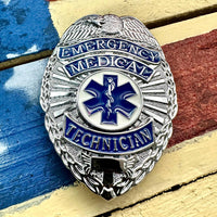 Badge Métal EMT argenté