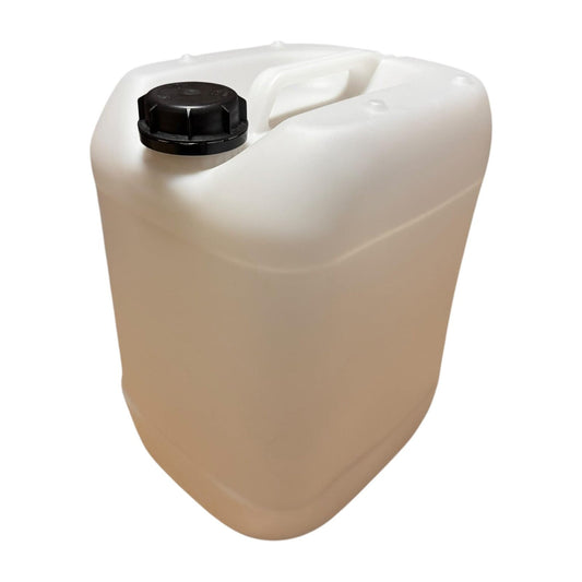 Bidon plastique 20 L — Bouchon hermétique DIN 61 — PEHD — Liquides alimentaires et chimiques