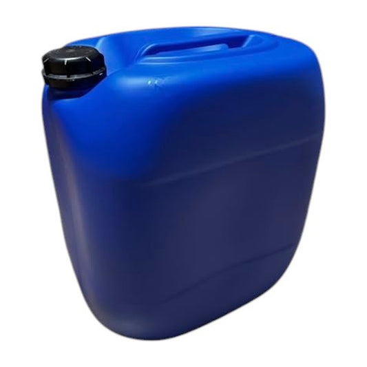 Bidon plastique 30 L bleu — Plastique robuste — Stockage sécurisé alimentaire et chimique — Poignée et bouchon