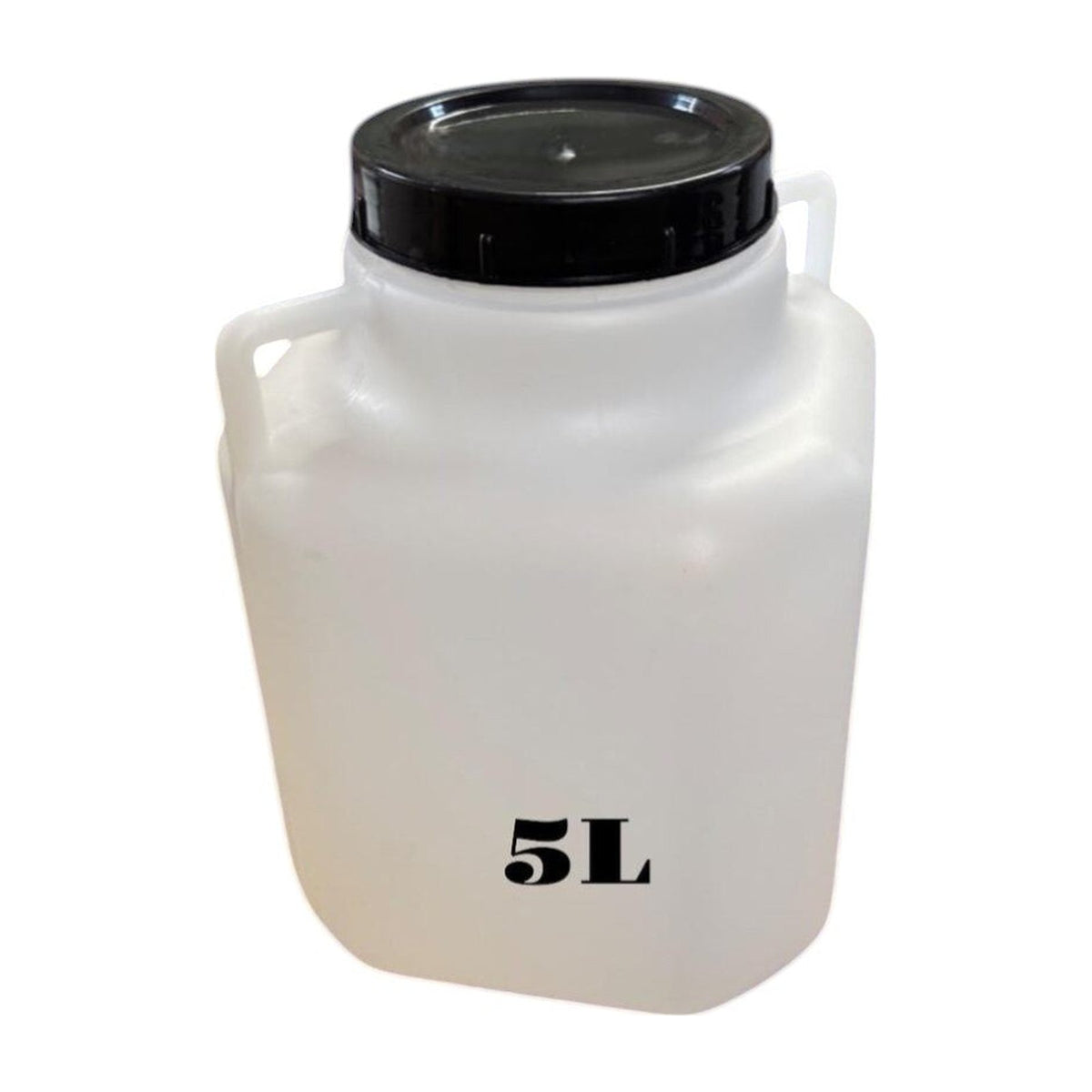 Bidon plastique 5 L — Large ouverture — Stockage alimentaire et eau potable — Haute résistance et étanchéité
