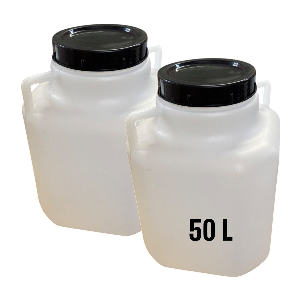 Bidon plastique 50 L avec couvercle à visser – Stockage eau, aliments secs et liquides