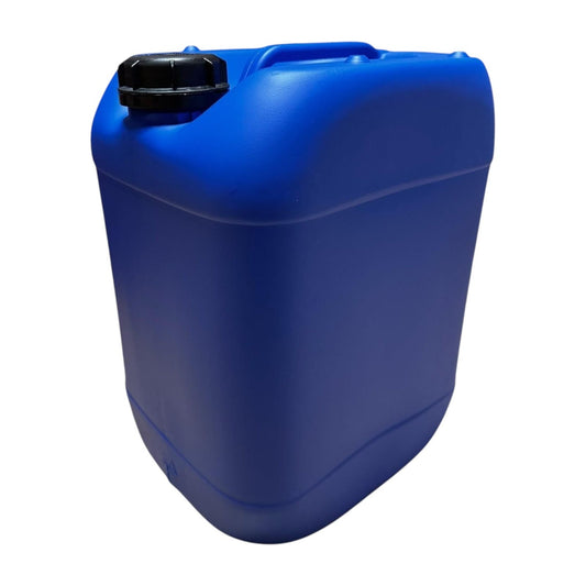 Bidon plastique bleu 20 L — Bouchon hermétique DIN 61 — PEHD — Liquides alimentaires et chimiques
