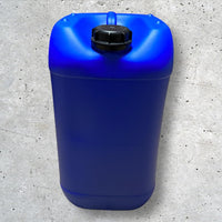 Bidon plastique bleu 25 L — Bouchon hermétique DIN 61 — PEHD — Liquides alimentaires et chimiques