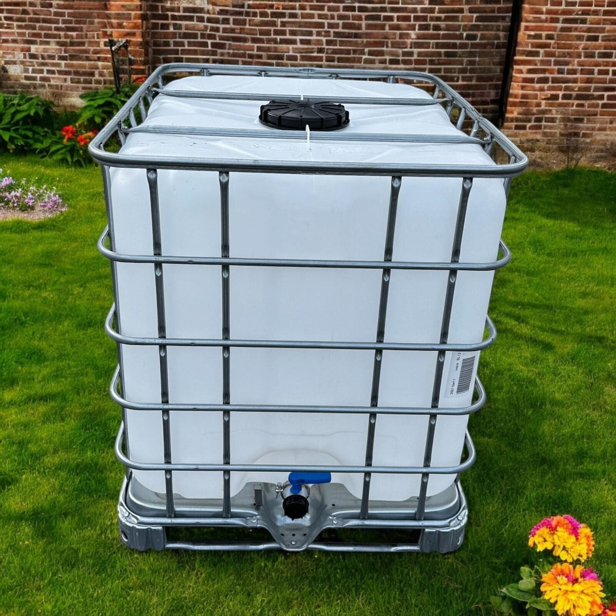 Cuve citerne IBC 1000 L – Palette métallique – Stockage et récupération eau de pluie