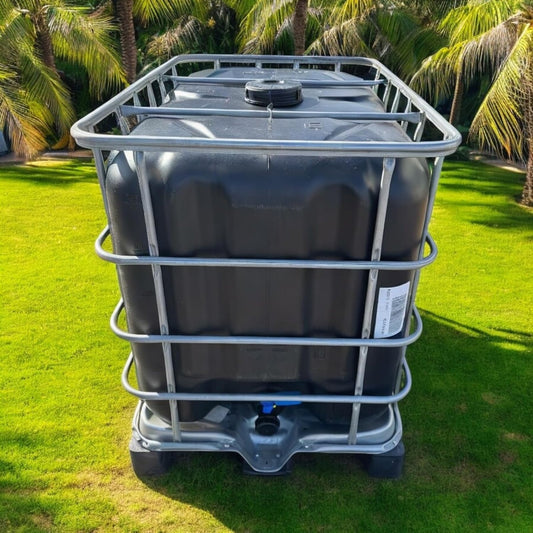 Cuve récupérateur d'eau de pluie 600 L – Citerne compacte anti-UV avec robinet S60x6