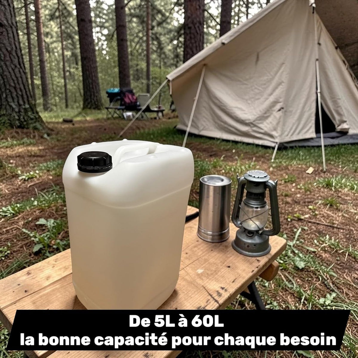Lot de 10 Jerricans 5 L avec bouchon étanche et 2 robinets verseurs – Bidons plastiques PEHD alimentaires et techniques