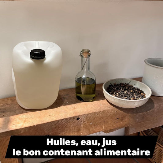 Lot de 10 Jerricans 5 L avec bouchon étanche et 2 robinets verseurs – Bidons plastiques PEHD alimentaires et techniques
