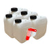 Lot de 5 jerricans plastiques 10 L avec bouchon étanche et 1 robinet verseur