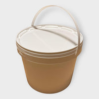 Lot de 5 x Seau 5 litres en Plastique avec Couvercle – Étanche, Réutilisable et Idéal pour Produits Alimentaires ou