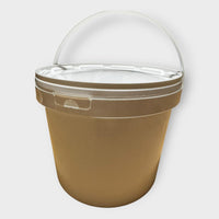 Lot de 5 x Seau 5 litres en Plastique avec Couvercle – Étanche, Réutilisable et Idéal pour Produits Alimentaires ou