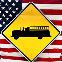 Road Sign Fire truck XXL