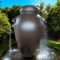 Récupérateur d'eau de pluie 350 L design amphore – Citerne décorative avec robinet