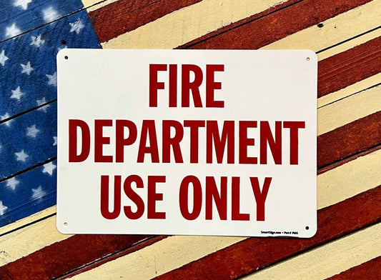 Sign Fire Department Use Only