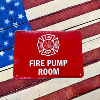 Sign Fire Pump Room